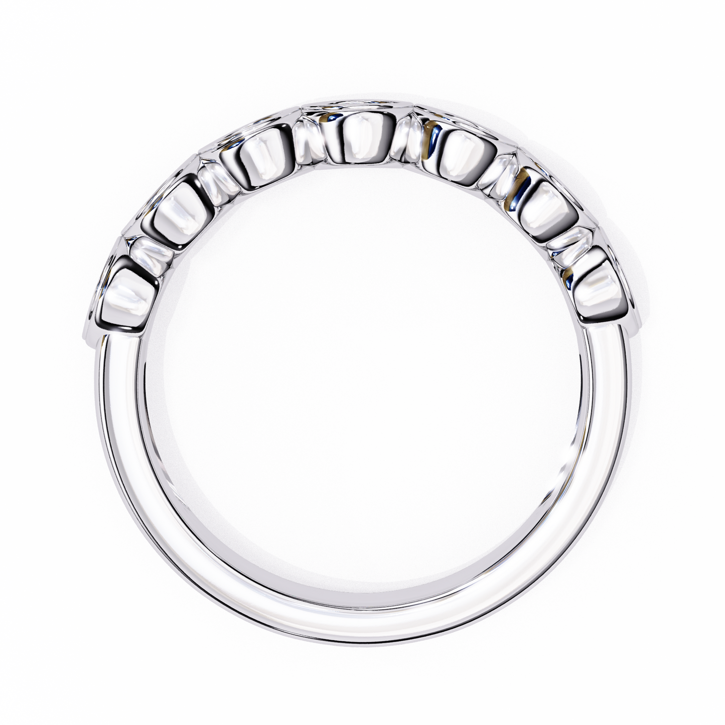 Lab-Grown Diamond Ring with Marquise Bezel Sparkle , Round Cut Lab Grown Diamond Ring