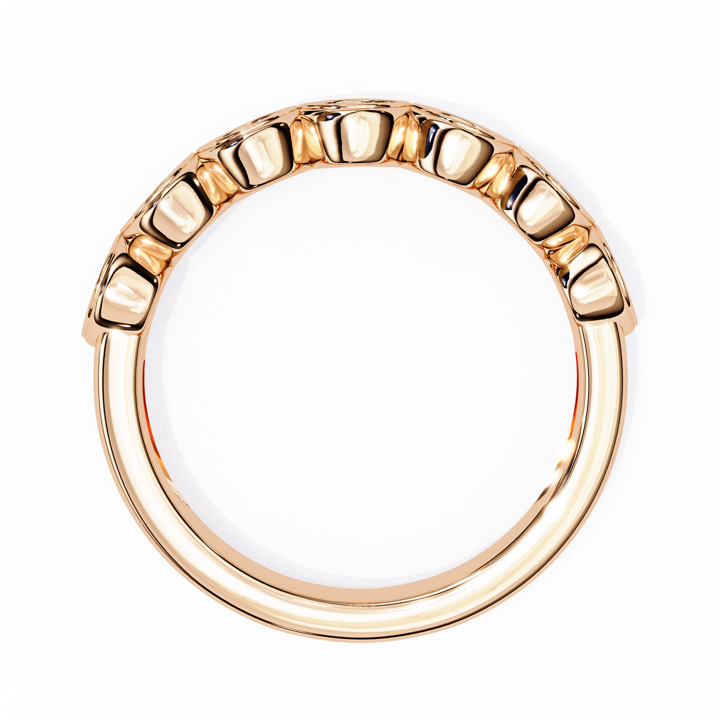 Lab-Grown Diamond Ring with Marquise Bezel Sparkle , Round Cut Lab Grown Diamond Ring