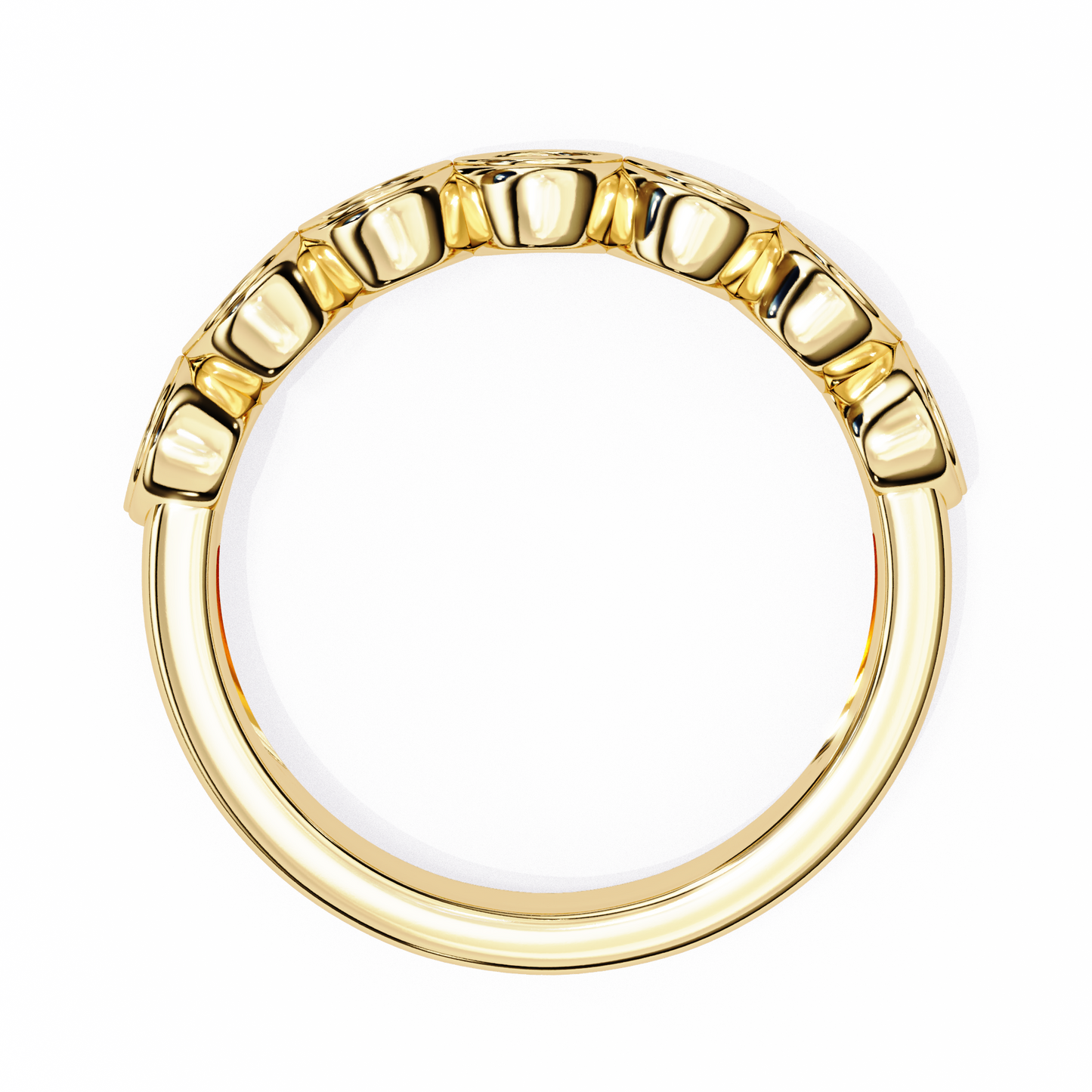 Lab-Grown Diamond Ring with Marquise Bezel Sparkle , Round Cut Lab Grown Diamond Ring