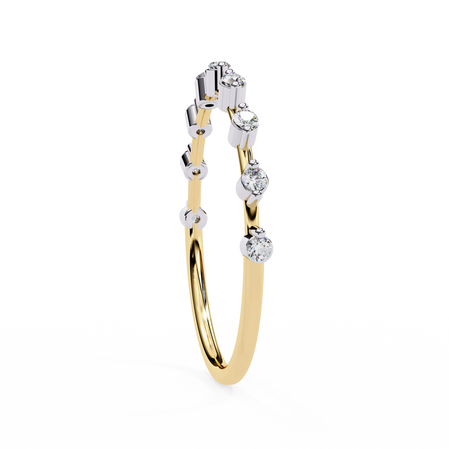 Lab Grown Diamond Ring in Rose Gold Elegance , Round Shaped Diamond Cut Ring