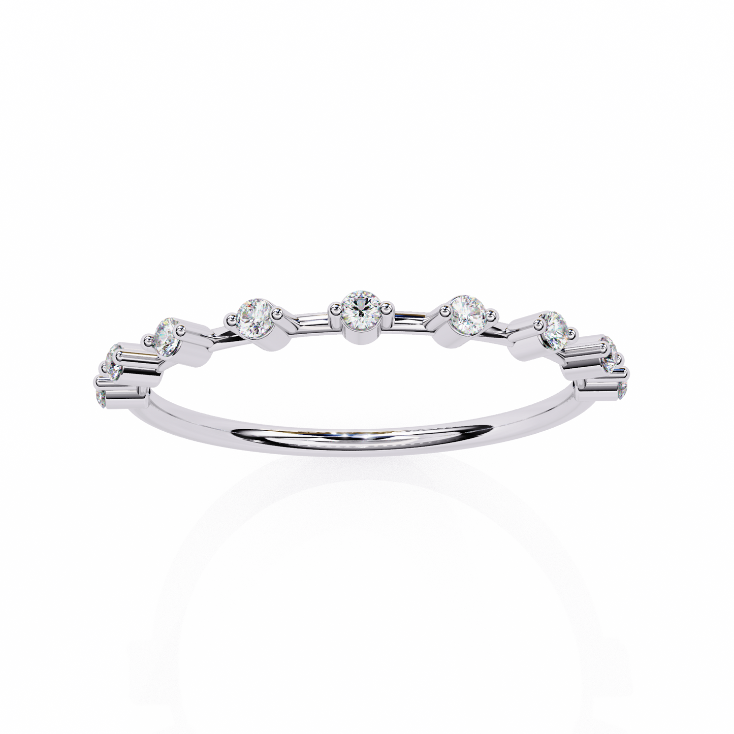 Lab Grown Diamond Ring in Rose Gold Elegance , Round Shaped Diamond Cut Ring
