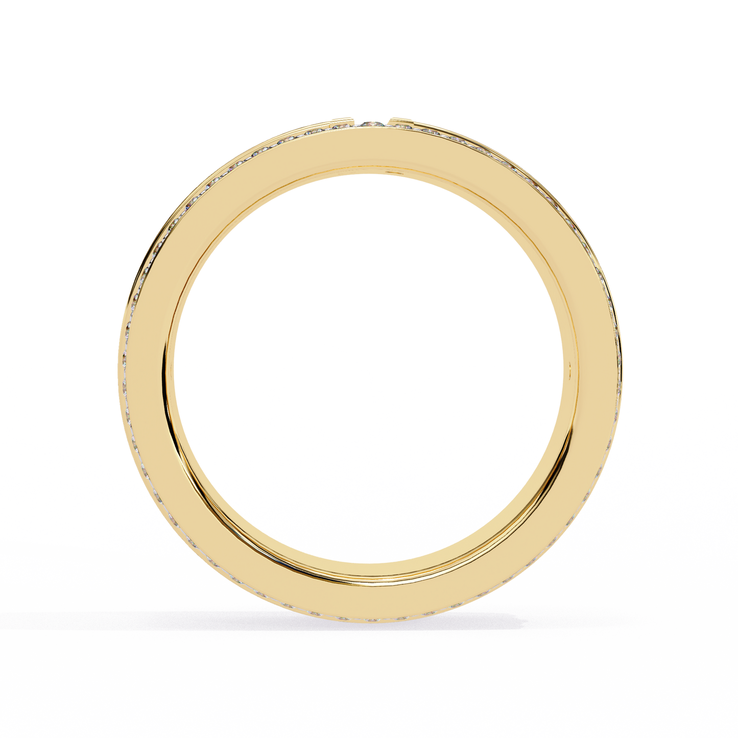 Pave Set Lab Grown Diamond Statement Ring , Round Cut Lab Grown Diamond Ring , 14k Gold Ring