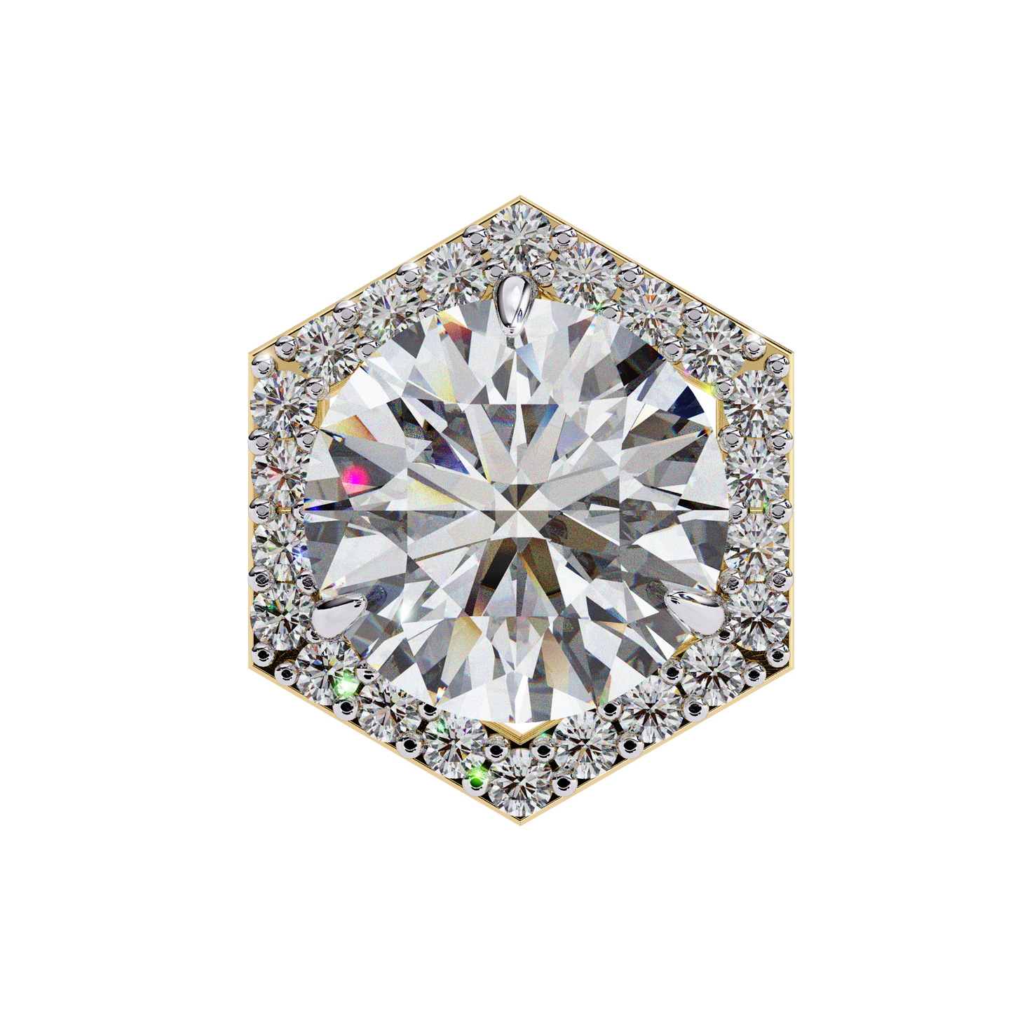 Hexa Glow 2.10 Ct Round Lab grown Diamond Earrings