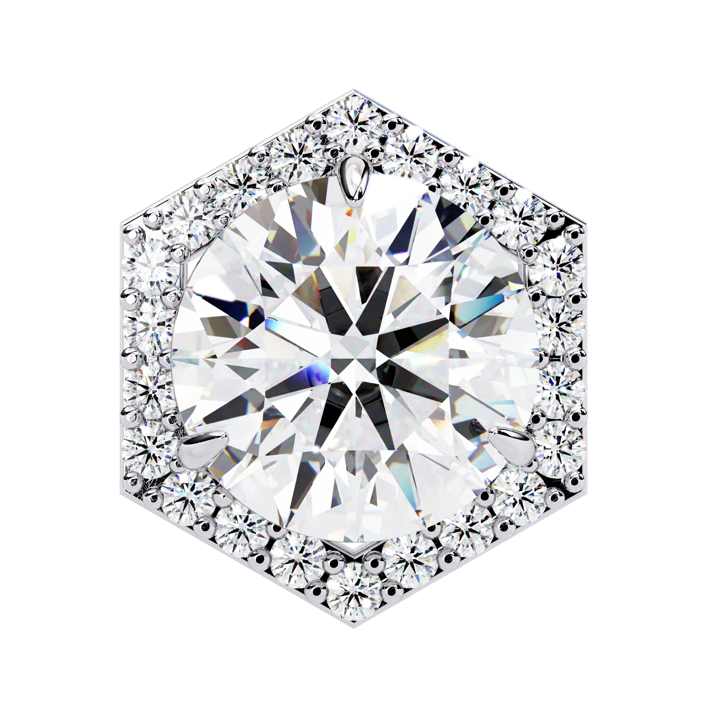 Hexa Glow 2.10 Ct Round Lab grown Diamond Earrings