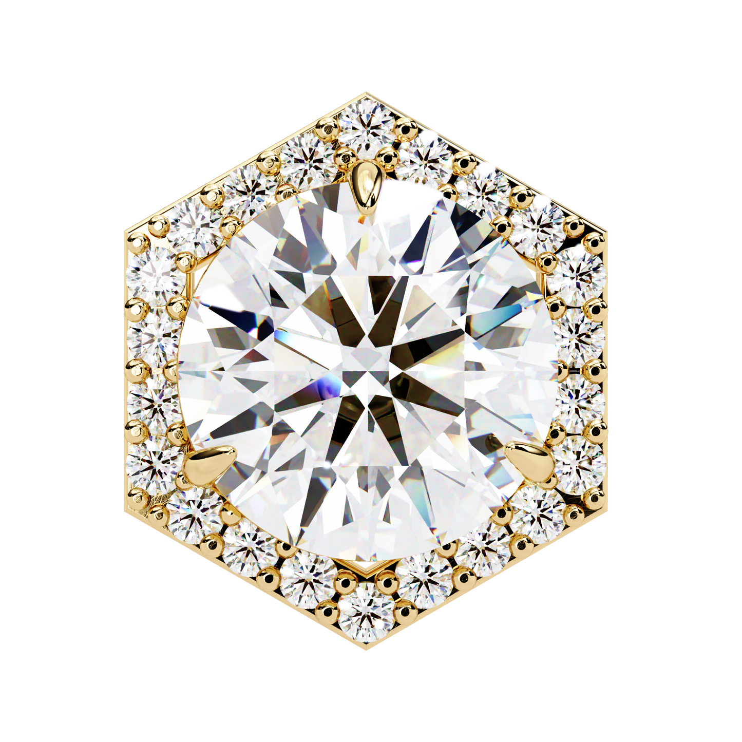 Hexa Glow 2.10 Ct Round Lab grown Diamond Earrings