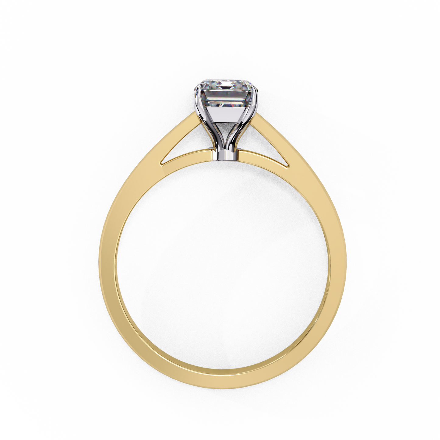 1.21 CT Radiant Effortless Solitaire Ring in Four Prong Setting, Lab-Grown Radiant-Cut Diamond Solitaire Ring in Rose Gold