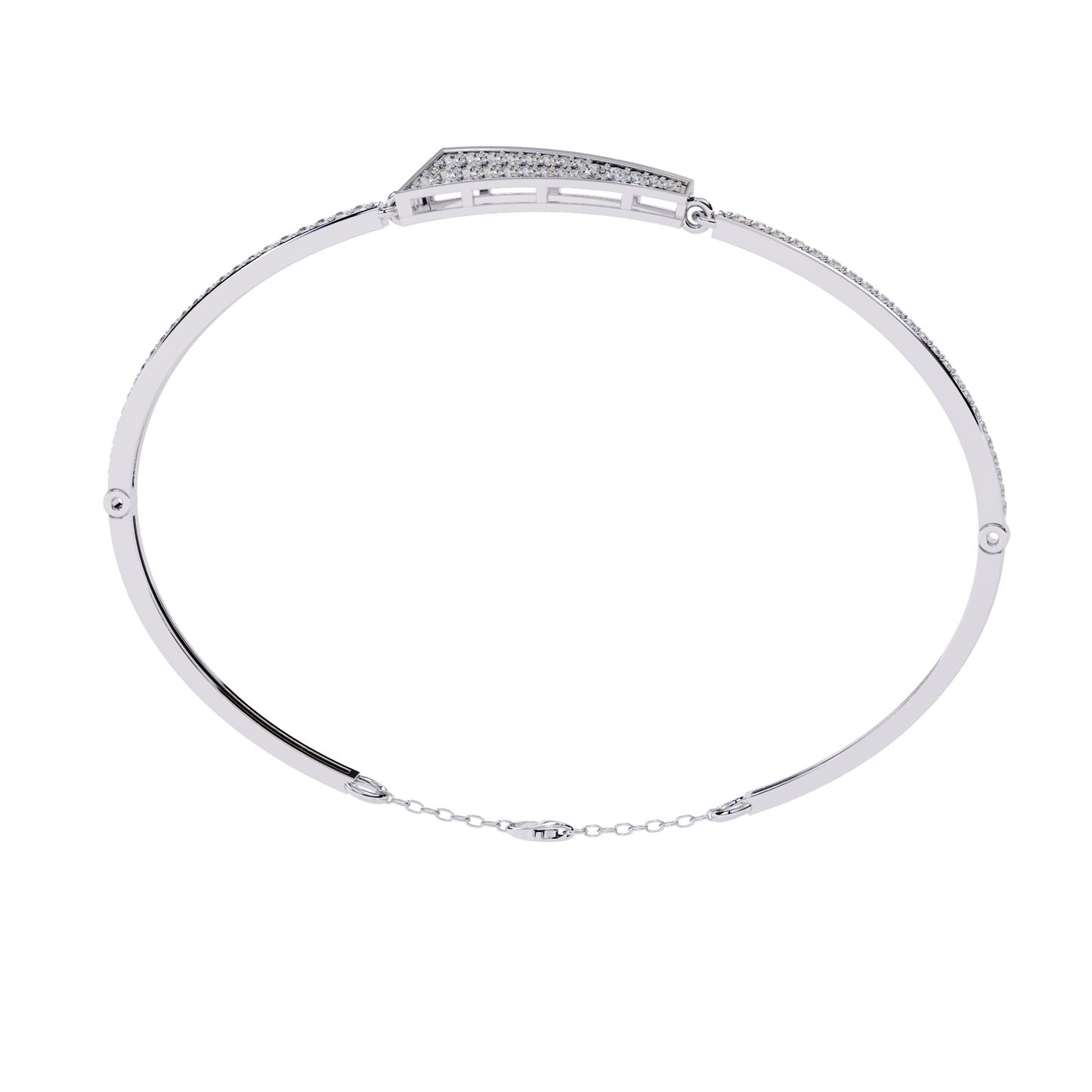 0.55ct Art Deco Lab Grown Diamond Arrow Bracelet