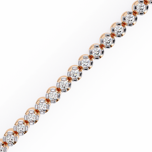 1.13 Ct Round Lab‑Grown Diamond Tennis Bracelet – Sleek Design, Secure Clasp