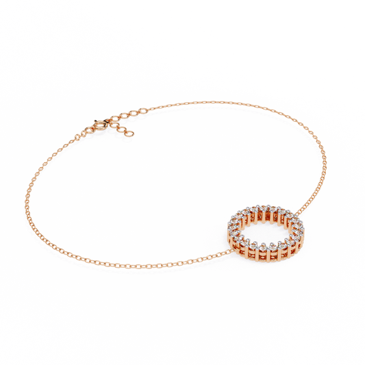 0.25 Ct Lab-Grown Diamond “Circle of Sparkle” Bracelet – Minimalist Elegance