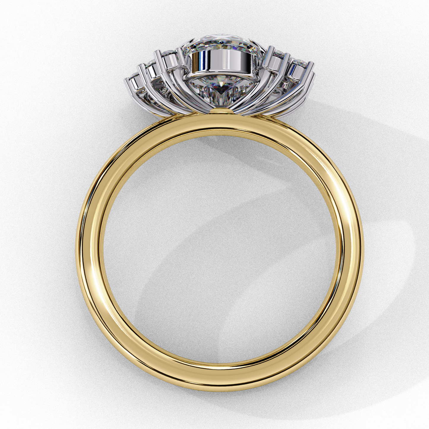 Vintage Art Deco 1.01 CT Oval Cut Engagement Ring, Oval Lab Grown Diamond Wedding Ring, Antique Oval Cluster Ring