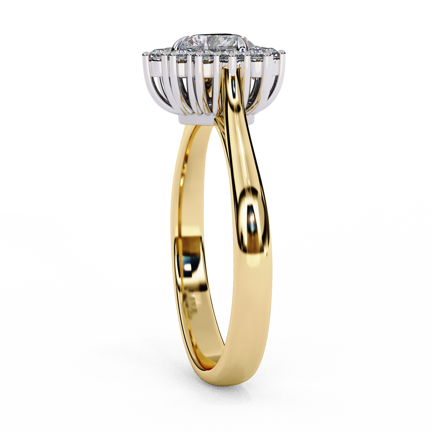Elegant Pear-Shaped Lab-Grown Diamond Halo Ring, Brilliant Halo Ring with Lab-Grown Diamonds