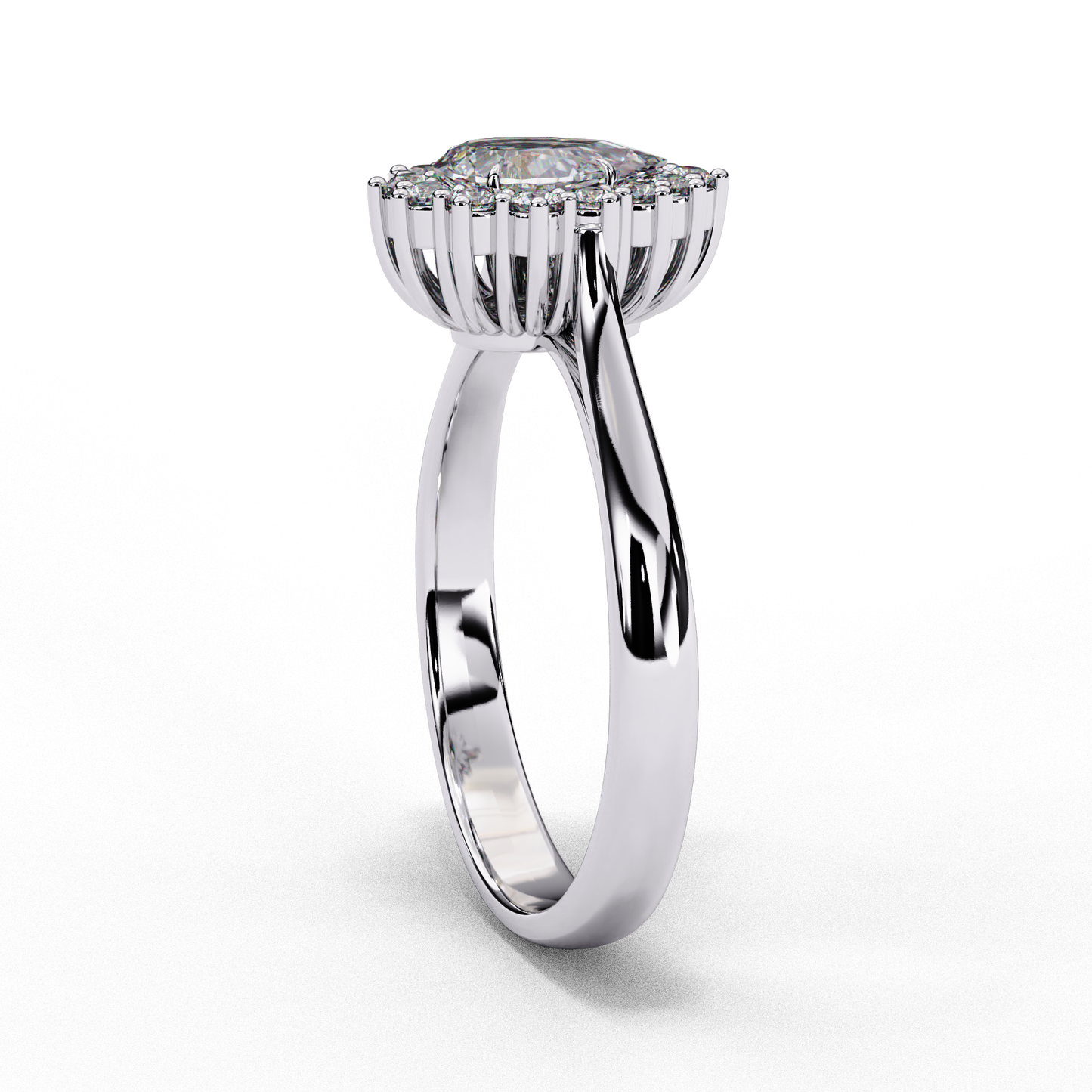 Lustre Éclat Pear Shape Solitaire Ring, 0.35 CT Pear Cut Diamond Ring