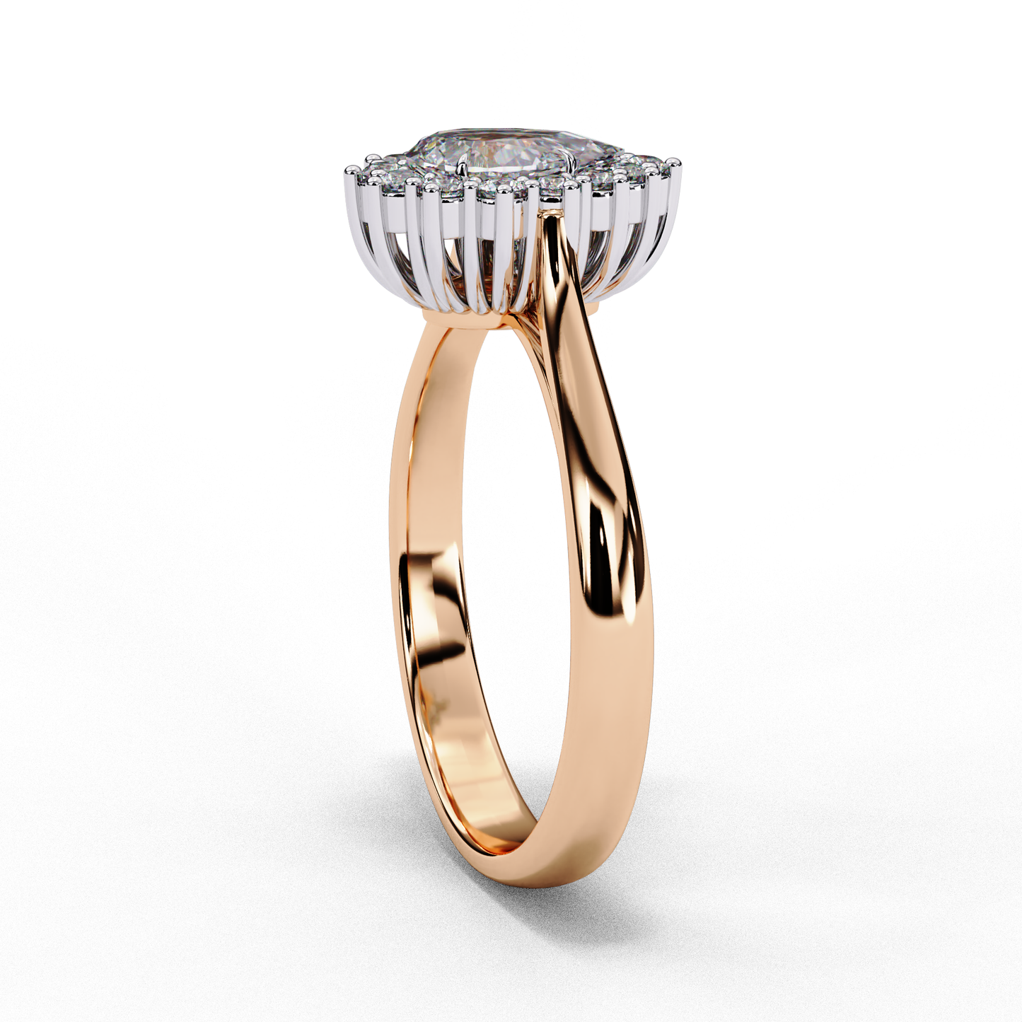 Lustre Éclat Pear Shape Solitaire Ring, 0.35 CT Pear Cut Diamond Ring