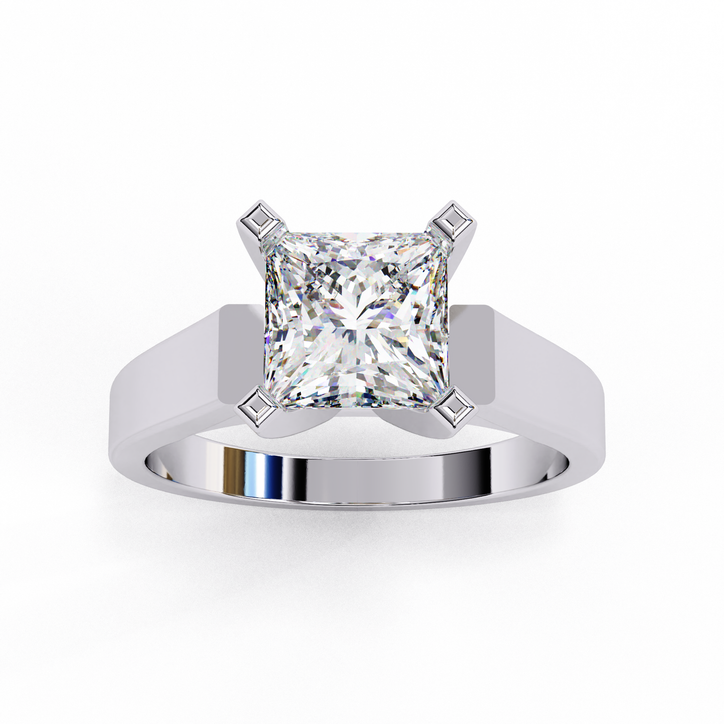 Bold Princess Cut Lab-Grown Diamond Ring in Rose Gold, 1.72 CT Princess Cut Lab Grown Diamond Engagement Ring