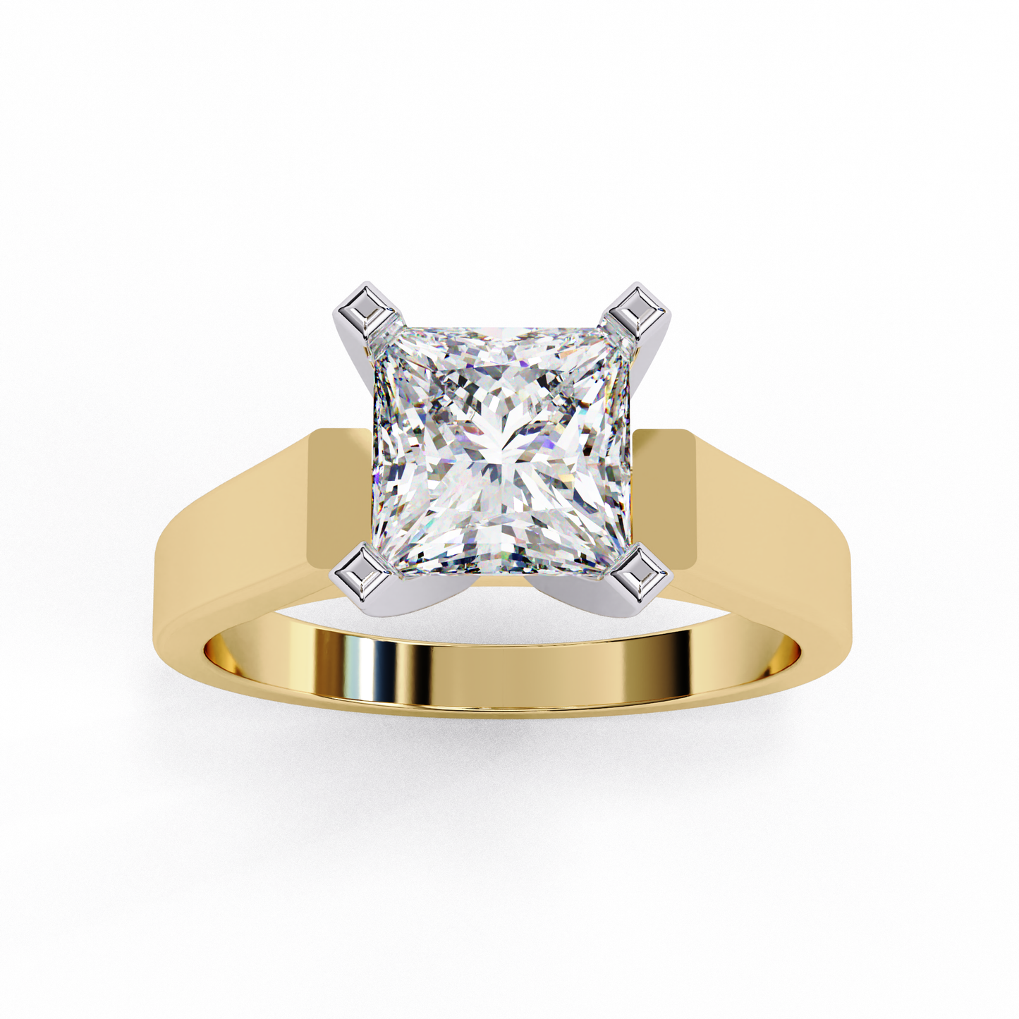 Bold Princess Cut Lab-Grown Diamond Ring in Rose Gold, 1.72 CT Princess Cut Lab Grown Diamond Engagement Ring