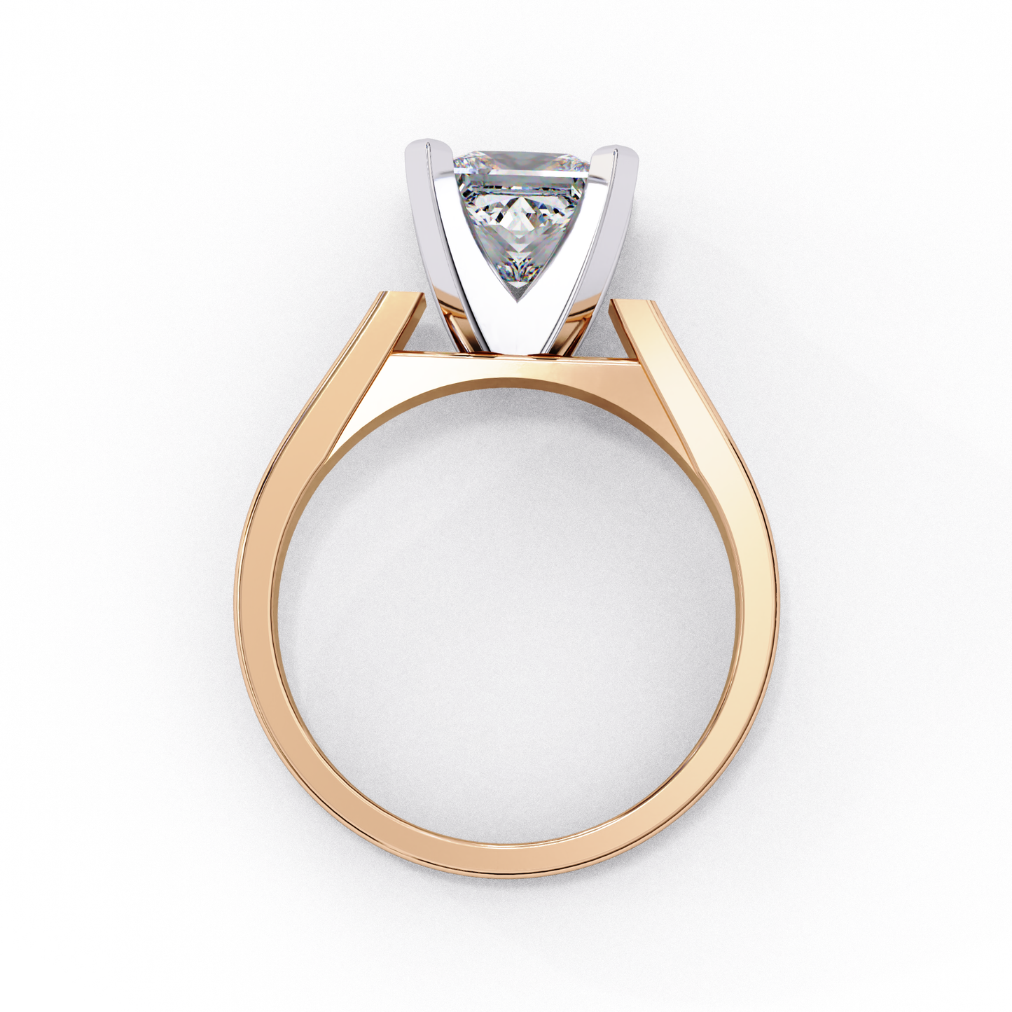 Bold Princess Cut Lab-Grown Diamond Ring in Rose Gold, 1.72 CT Princess Cut Lab Grown Diamond Engagement Ring