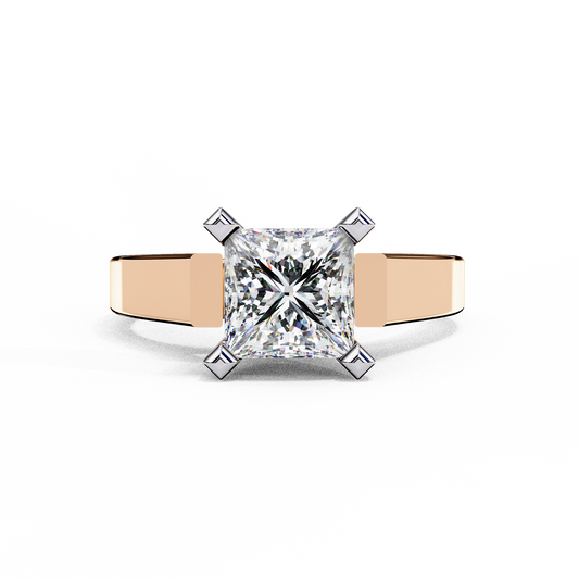 Bold Princess Cut Lab-Grown Diamond Ring in Rose Gold, 1.72 CT Princess Cut Lab Grown Diamond Engagement Ring