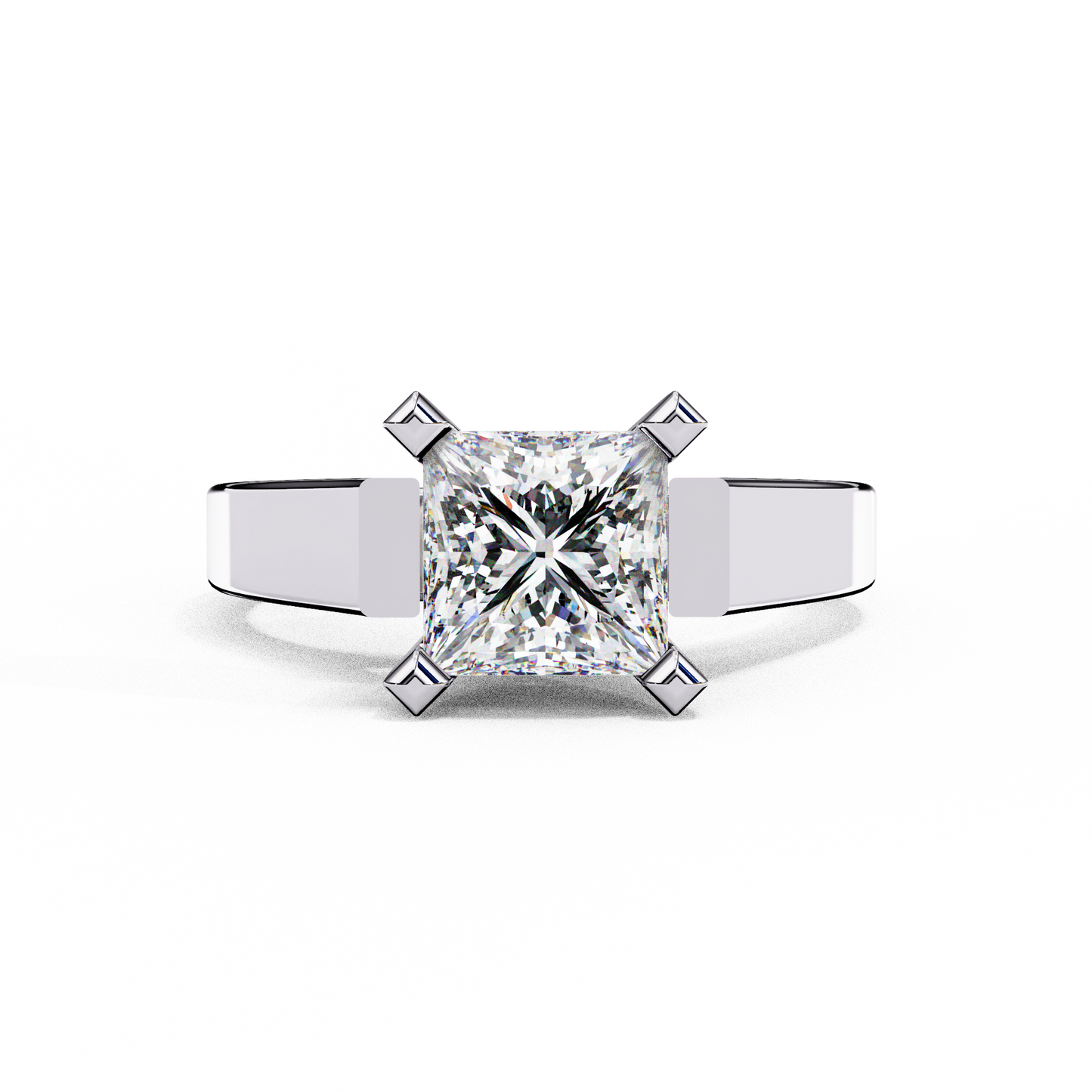 Bold Princess Cut Lab-Grown Diamond Ring in Rose Gold, 1.72 CT Princess Cut Lab Grown Diamond Engagement Ring