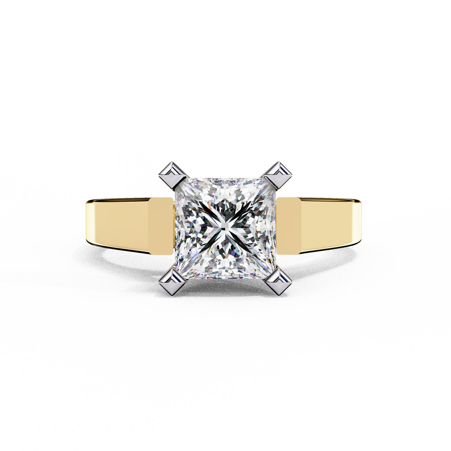 Bold Princess Cut Lab-Grown Diamond Ring in Rose Gold, 1.72 CT Princess Cut Lab Grown Diamond Engagement Ring