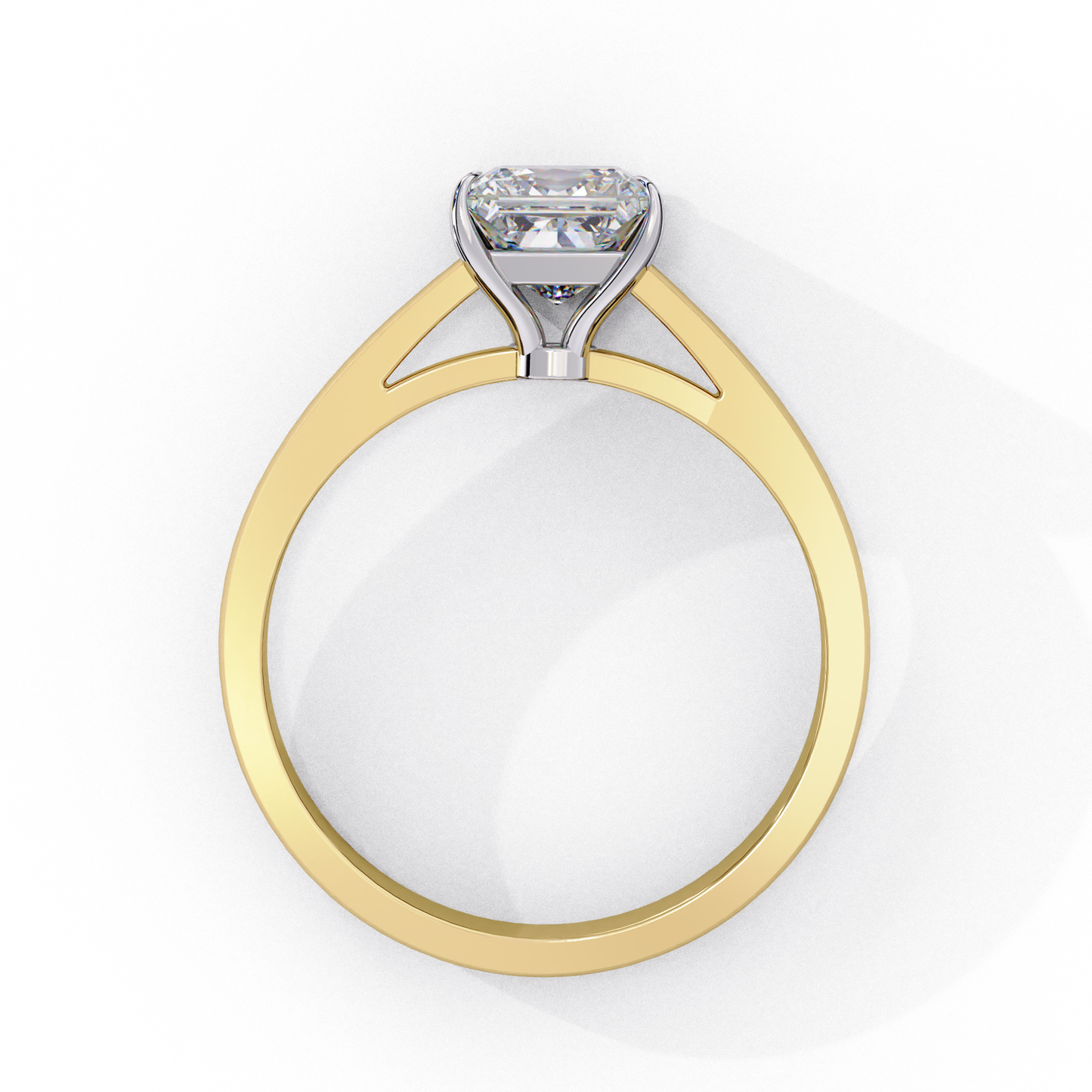 Clean and Classic Rose Gold Ring with Princess Cut Diamond, 1.04 CT Princess Cut Diamond Ring