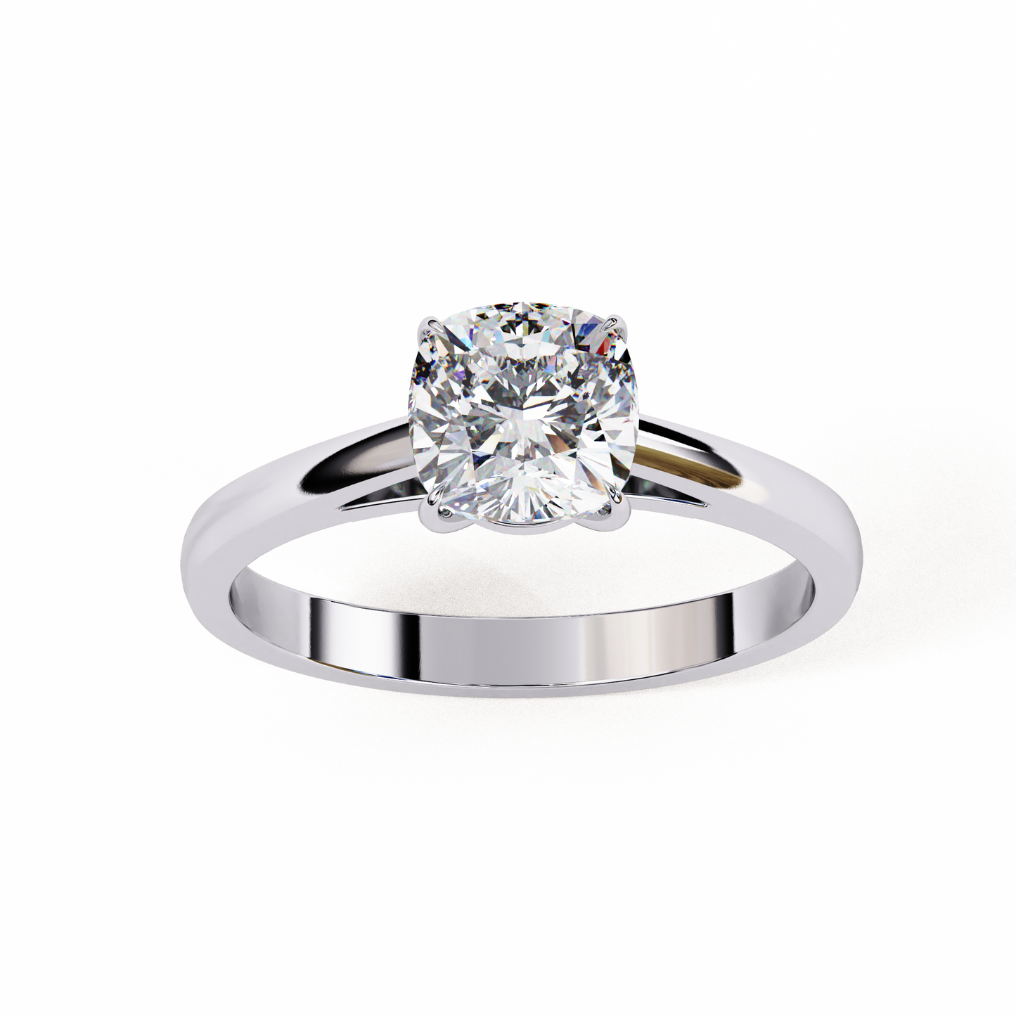 14K Rose Gold Cushion-Cut Solitaire Engagement Ring, 1.43 CT Cushion Cut Diamond Jewelry