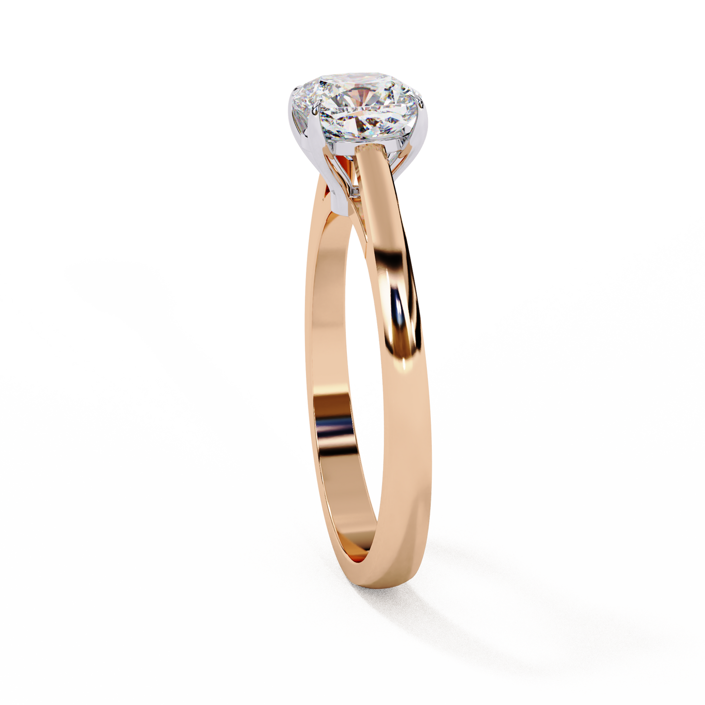 14K Rose Gold Cushion-Cut Solitaire Engagement Ring, 1.43 CT Cushion Cut Diamond Jewelry