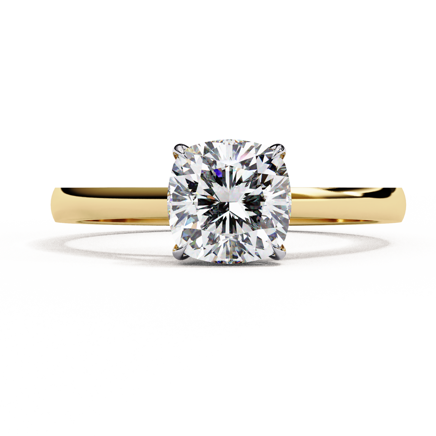 14K Rose Gold Cushion-Cut Solitaire Engagement Ring, 1.43 CT Cushion Cut Diamond Jewelry