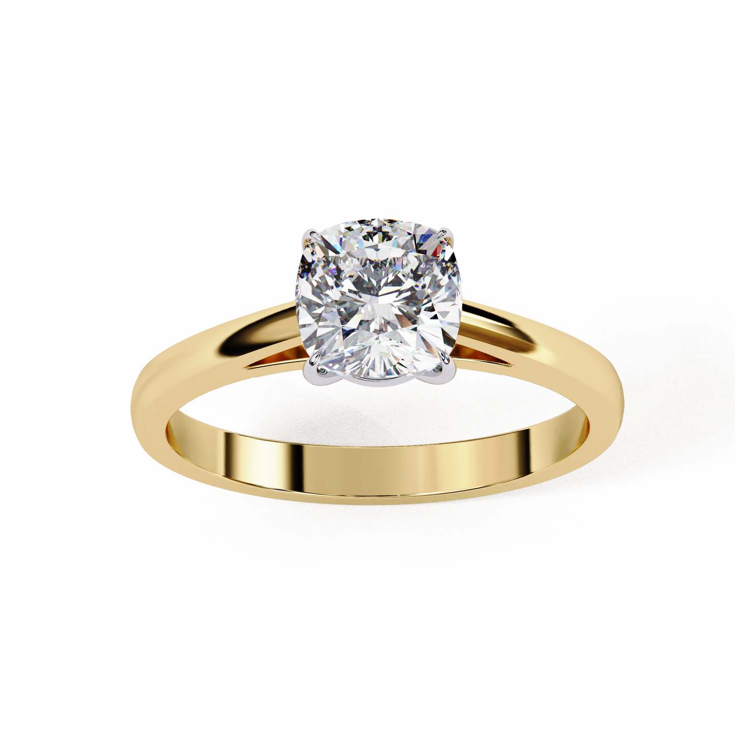 14K Rose Gold Cushion-Cut Solitaire Engagement Ring, 1.43 CT Cushion Cut Diamond Jewelry