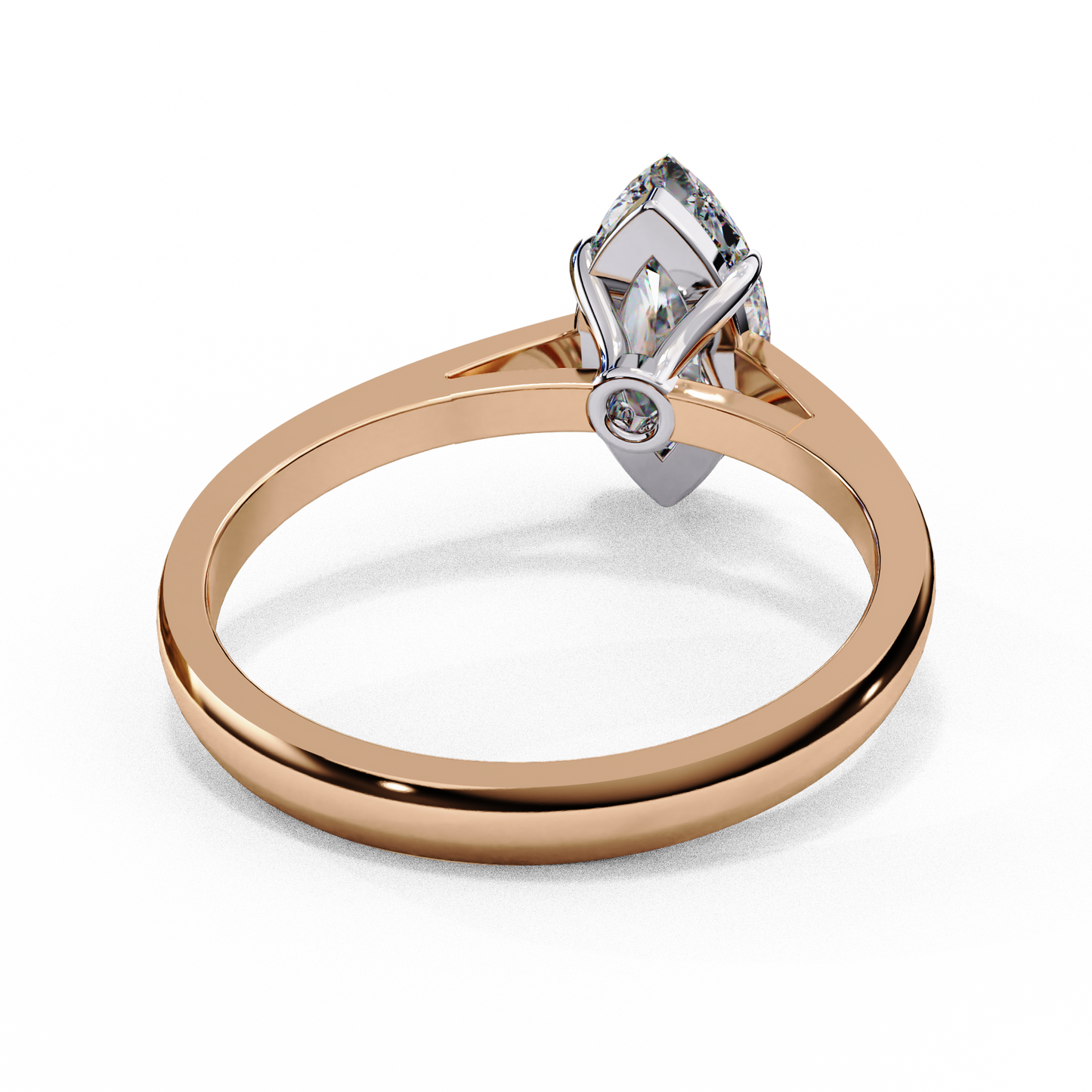 Lab-Grown Marquise Diamond Engagement Ring in Sleek 14k Gold , 0.86 CT Marquise Cut Diamond