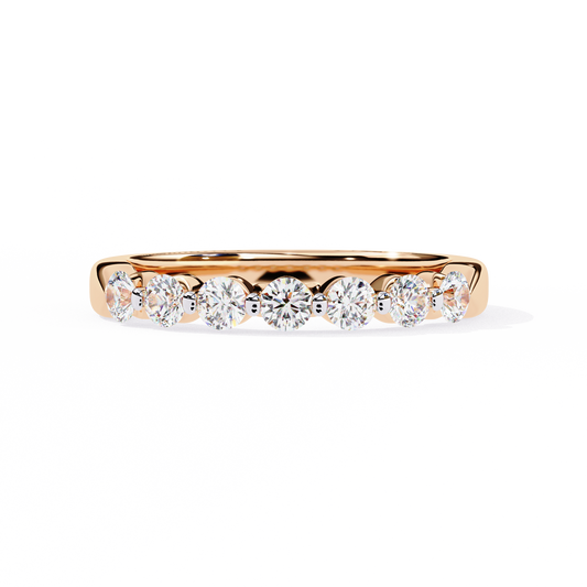 Timeless Elegance: Lab-Grown Round Brilliant Diamond Band in Lustrous Yellow Gold