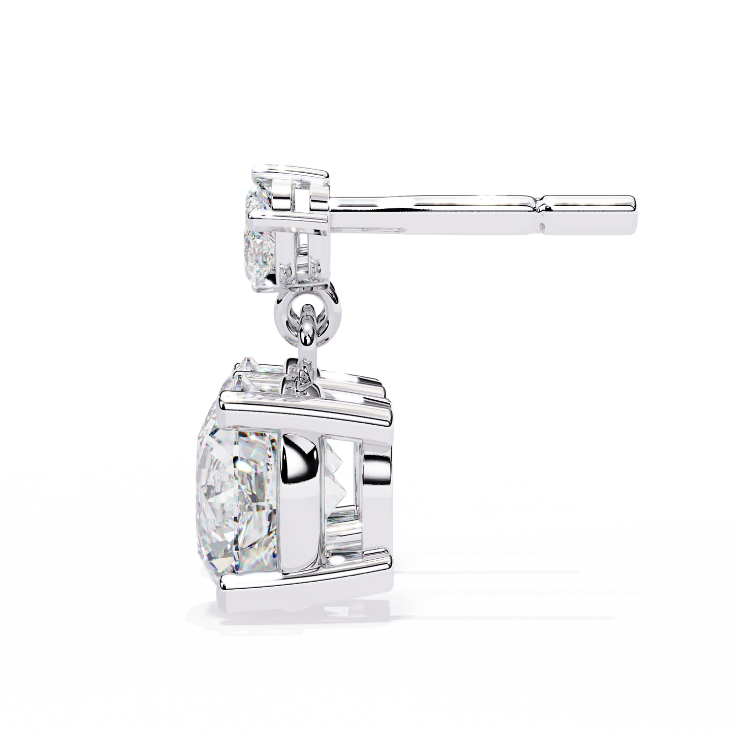 Drop & Dangle Round & Marquise Earrings – 2.02 Ct Lab‑Grown Diamonds