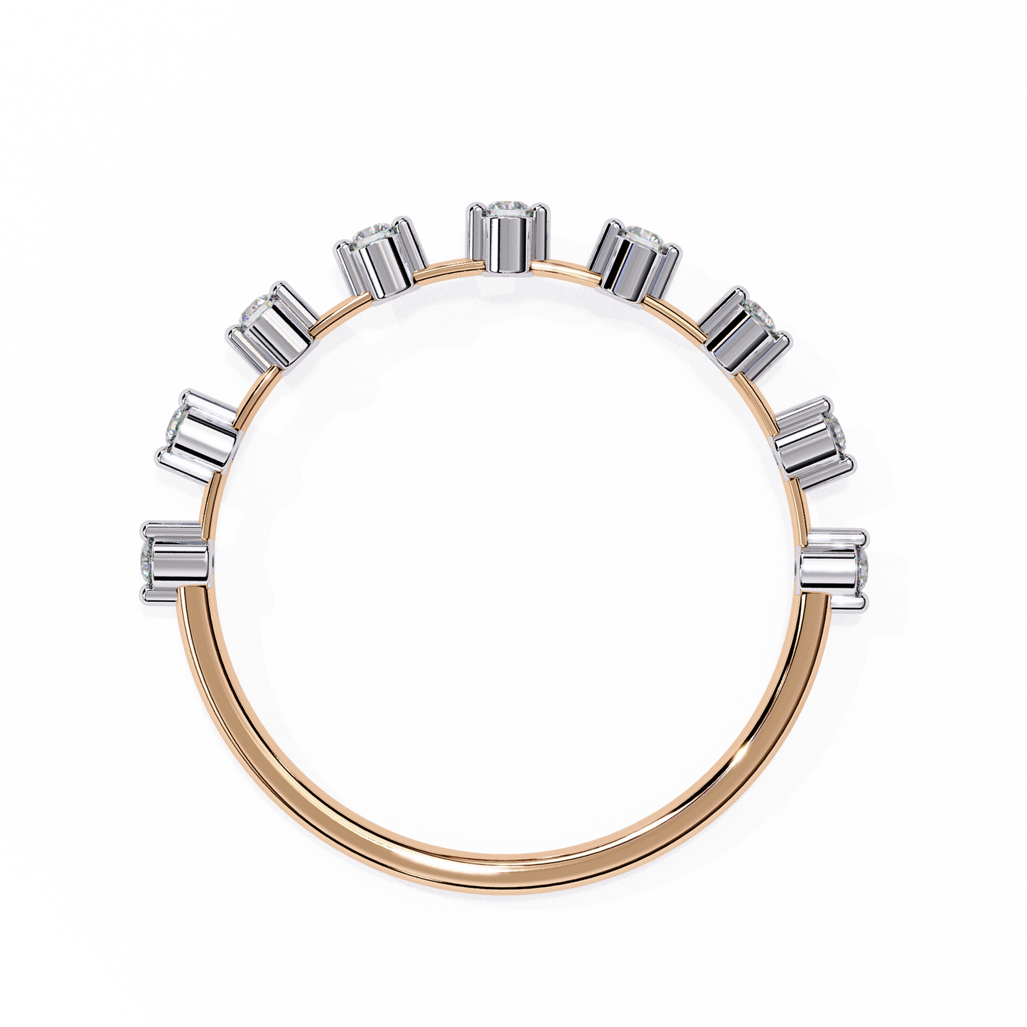 Lab Grown Diamond Ring in Rose Gold Elegance , Round Shaped Diamond Cut Ring