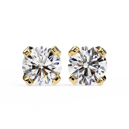 2.57ct Round Lab-Grown Diamond Stud Earrings – Classic 4-Prong