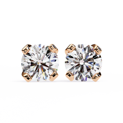 2.57ct Round Lab-Grown Diamond Stud Earrings – Classic 4-Prong