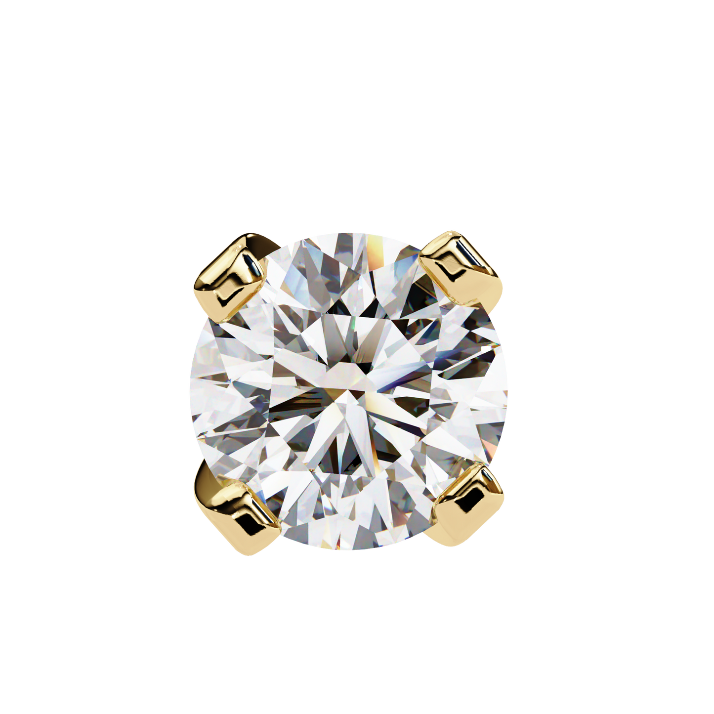 2.57ct Round Lab-Grown Diamond Stud Earrings – Classic 4-Prong