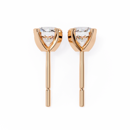 2.57ct Round Lab-Grown Diamond Stud Earrings – Classic 4-Prong