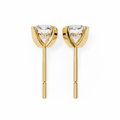 2.57ct Round Lab-Grown Diamond Stud Earrings – Classic 4-Prong