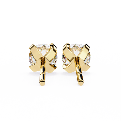 2.57ct Round Lab-Grown Diamond Stud Earrings – Classic 4-Prong