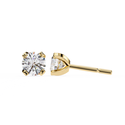 2.57ct Round Lab-Grown Diamond Stud Earrings – Classic 4-Prong
