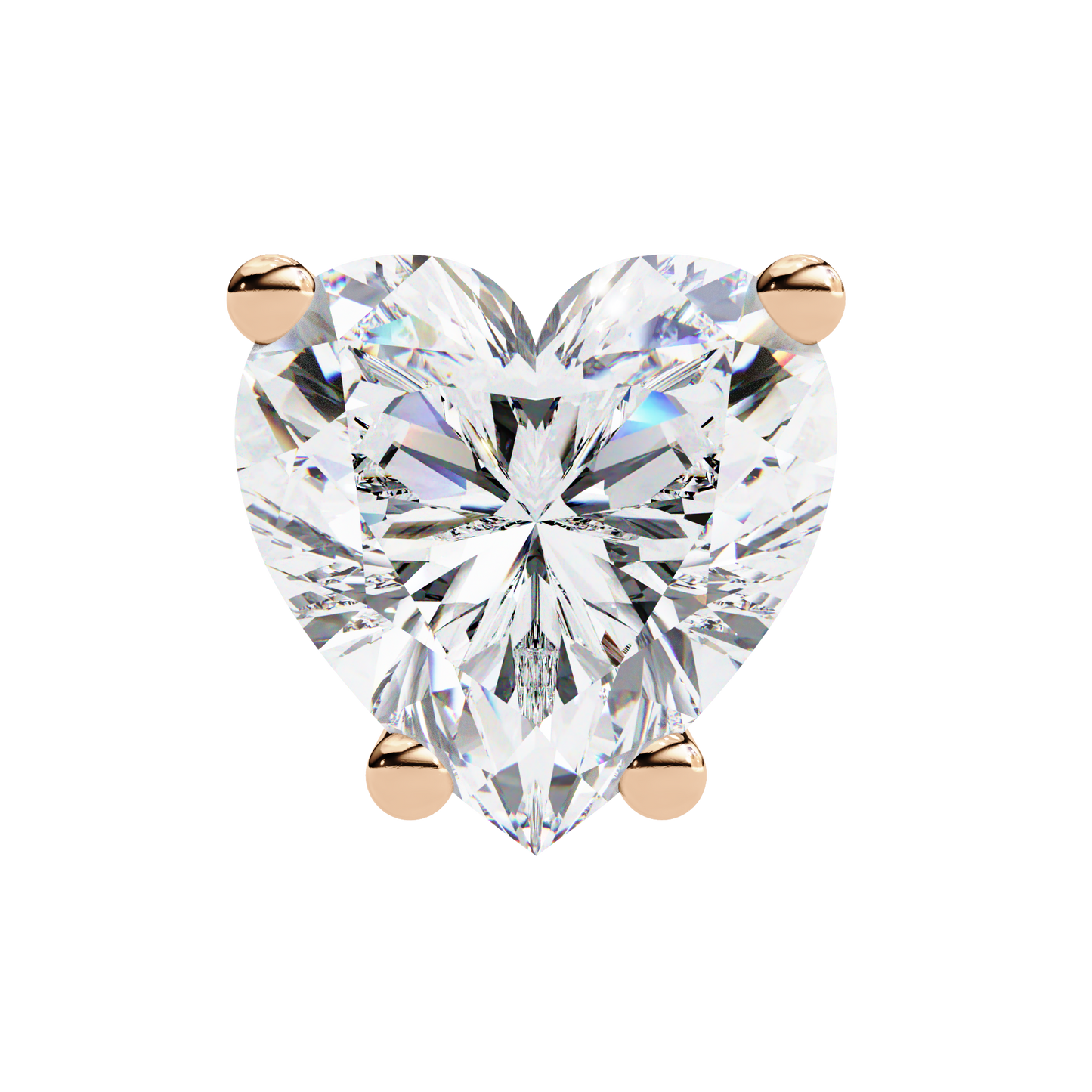 Eco Luxe 2.43 ct Heart-Cut Lab Diamond Stud Earrings