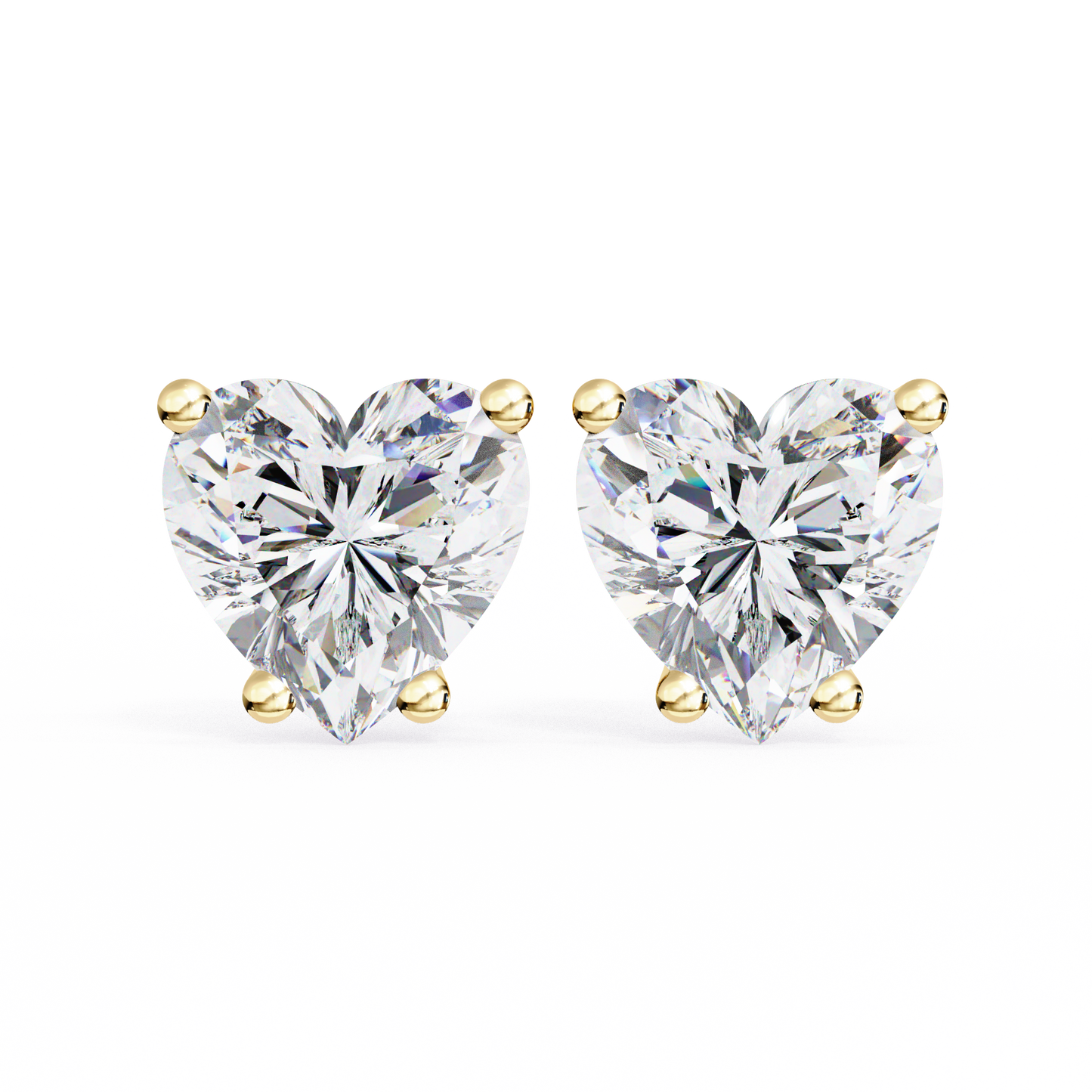 Eco Luxe 2.43 ct Heart-Cut Lab Diamond Stud Earrings