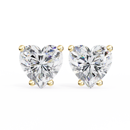Eco Luxe 2.43 ct Heart-Cut Lab Diamond Stud Earrings