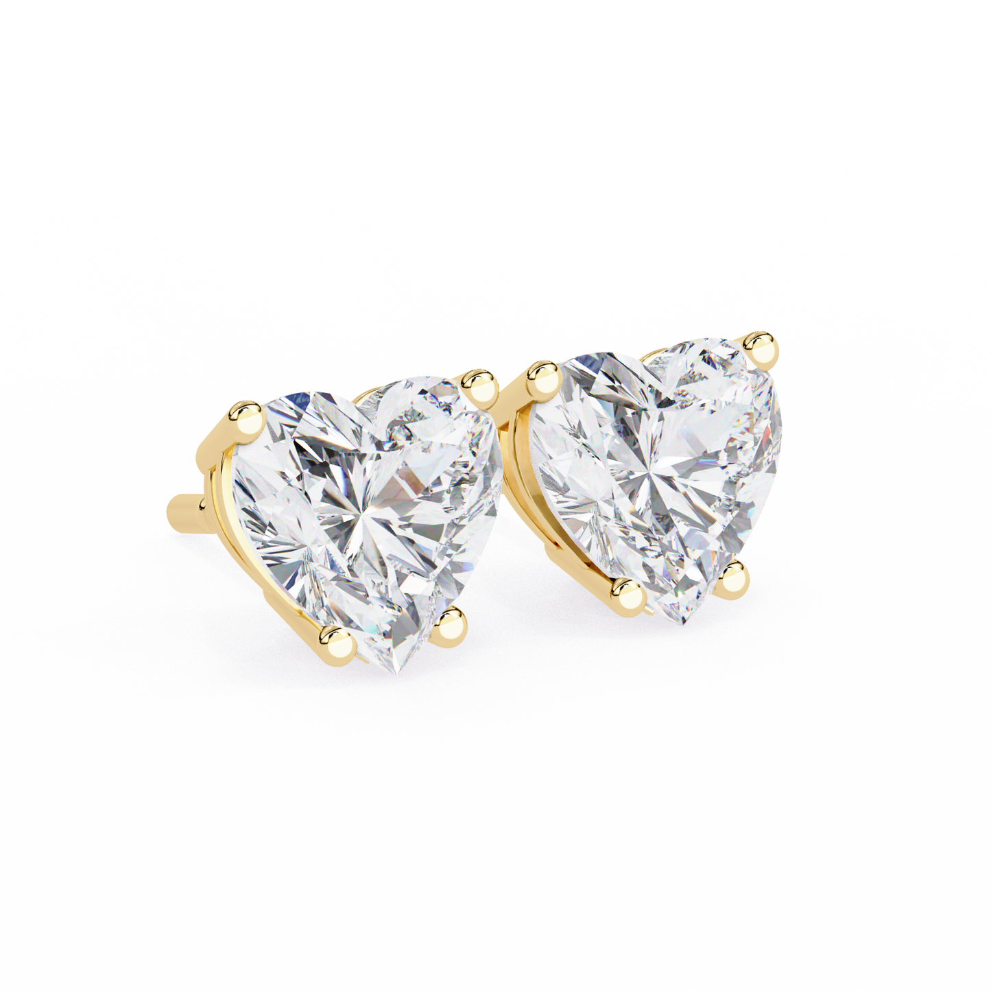 Eco Luxe 2.43 ct Heart-Cut Lab Diamond Stud Earrings