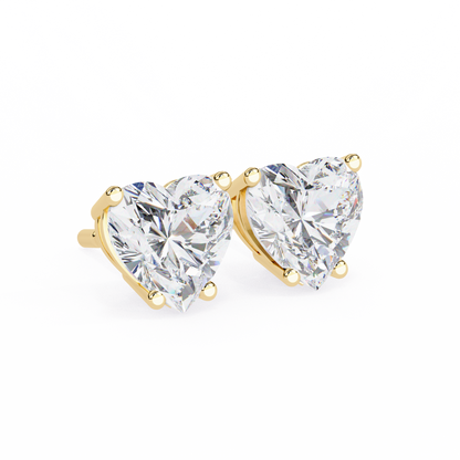 Eco Luxe 2.43 ct Heart-Cut Lab Diamond Stud Earrings