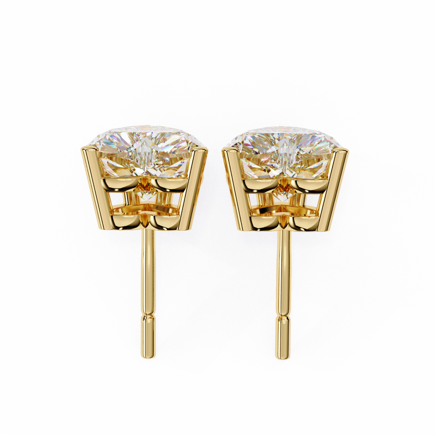 Eco Luxe 2.43 ct Heart-Cut Lab Diamond Stud Earrings