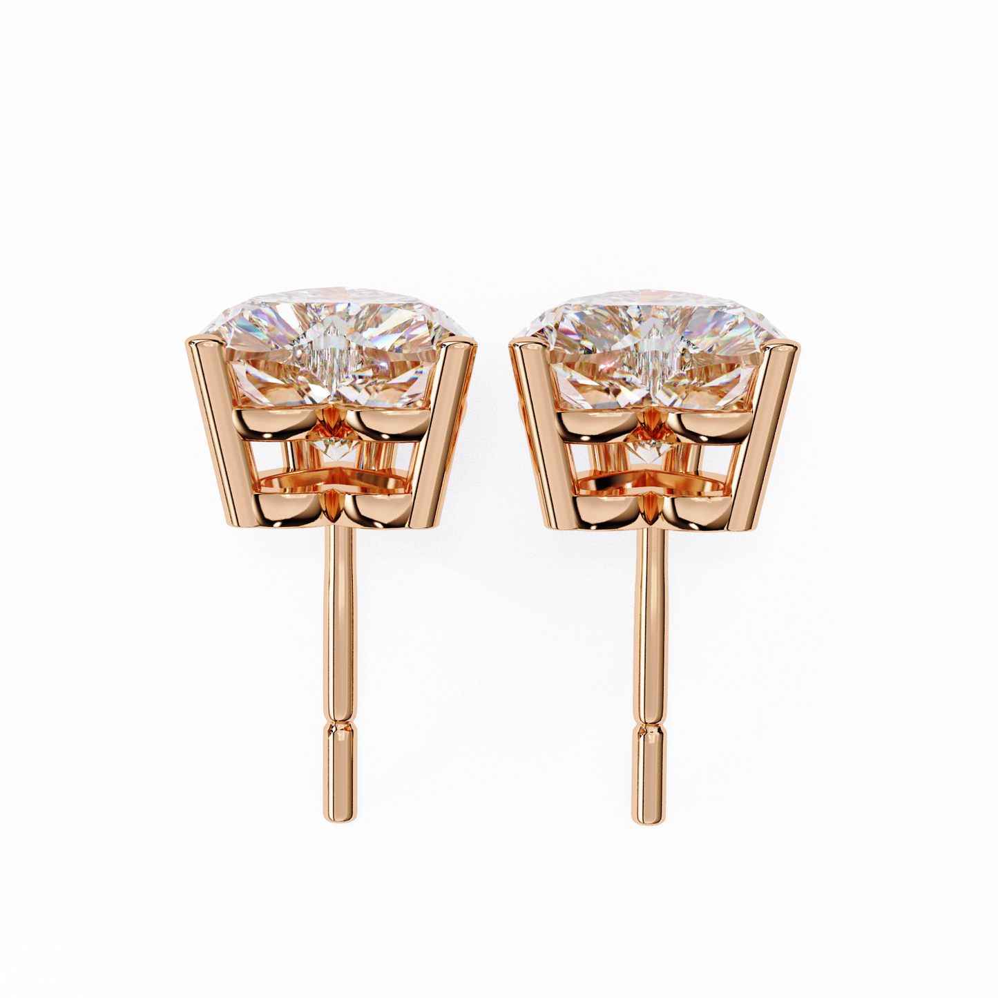 Eco Luxe 2.43 ct Heart-Cut Lab Diamond Stud Earrings
