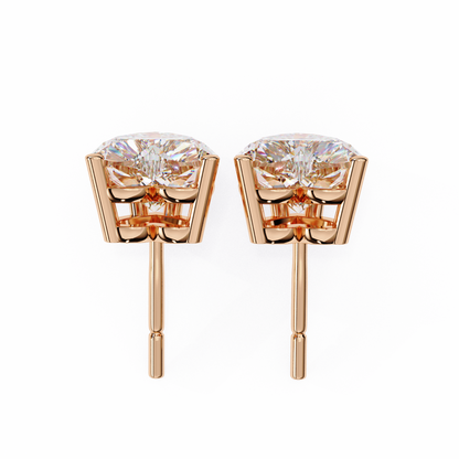 Eco Luxe 2.43 ct Heart-Cut Lab Diamond Stud Earrings