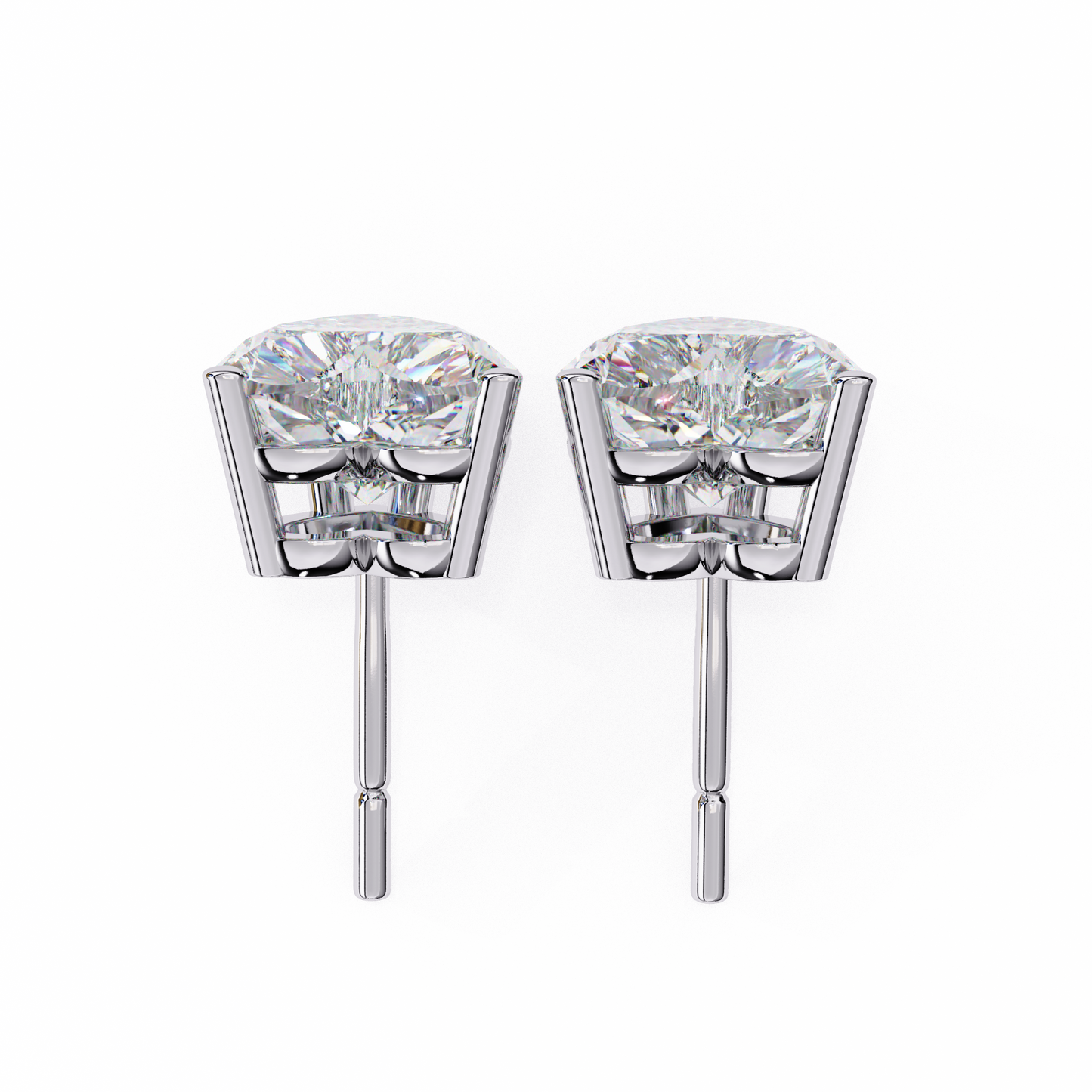 Eco Luxe 2.43 ct Heart-Cut Lab Diamond Stud Earrings