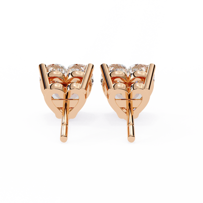Eco Luxe 2.43 ct Heart-Cut Lab Diamond Stud Earrings
