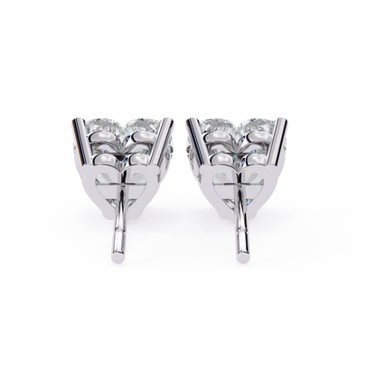 Eco Luxe 2.43 ct Heart-Cut Lab Diamond Stud Earrings